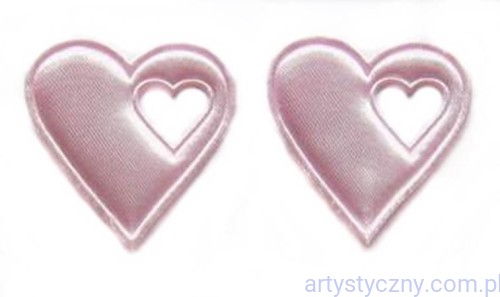 Duże Serca na kotyliony - Różowo-Liliowe 10 sztuk