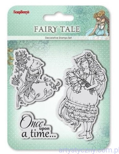 Stemple Ozdobne Fairy Tale Once upon a time SCB4904009b Stemple Ozdobne - Fairy Tale - Wróżka Papuga Kwiaty