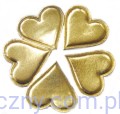 Duże Serca na kotyliony ~ Złote 10 sztuk