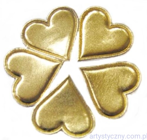 Duże Serca na kotyliony ~ Złote 10 sztuk