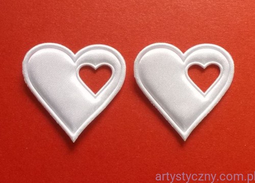 Duże Serca na Kotyliony ~ Białe 10 sztuk