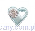 Niebieskie Kotyliony Serca i Srebrne Rumianki - 10 sztuk