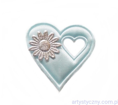 Niebieskie Kotyliony Serca i Srebrne Rumianki - 10 sztuk