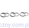 Aplikacje Srebrne Obrączki Podłużne ~ 25 sztuk