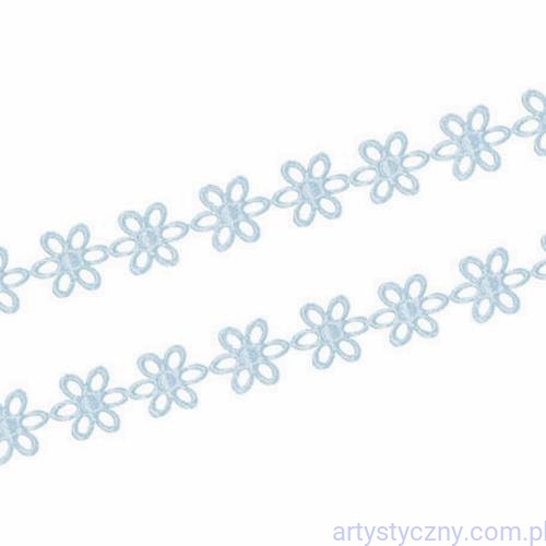 Aplikacje Ażurki 1,7 cm Ażurowe kwiatki ~ 50 szt ~ BŁĘKITNE