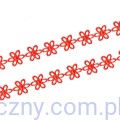 Aplikacje Ażurki 1,7 cm Ażurowe kwiatki ~ 50 szt ~ CZERWONE