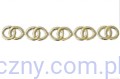 Aplikacje na taśmie Złote Obrączki - 50 sztuk - 1 metr