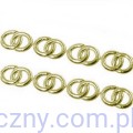 Aplikacje na taśmie Złote Obrączki - 50 sztuk - 1 metr