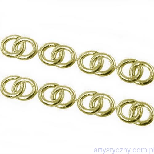 Aplikacje na taśmie Złote Obrączki - 50 sztuk - 1 metr
