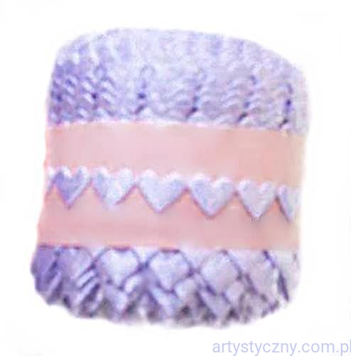 Liliowe Aplikacje Serca Serduszka Mini ~ 119 szt ~ 1 metr