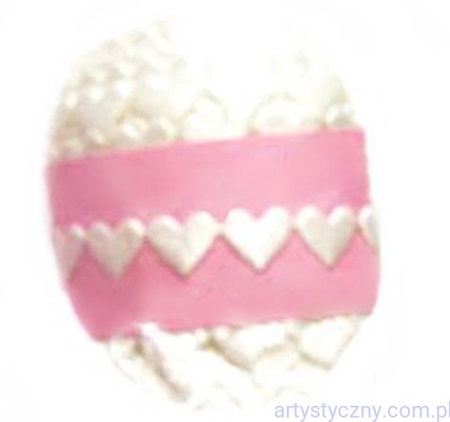 Kremowe Aplikacje Serca Serduszka Mini ~ 119 szt ~ 1 metr