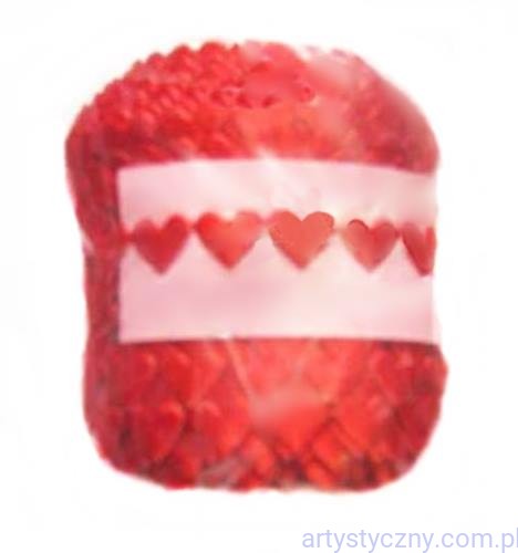 Czerwone Aplikacje Serca Serduszka Mini ~ 119 szt ~ 1 metr