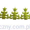 Aplikacje Choinki Zielone Błyszczące ~ 30 sztuk