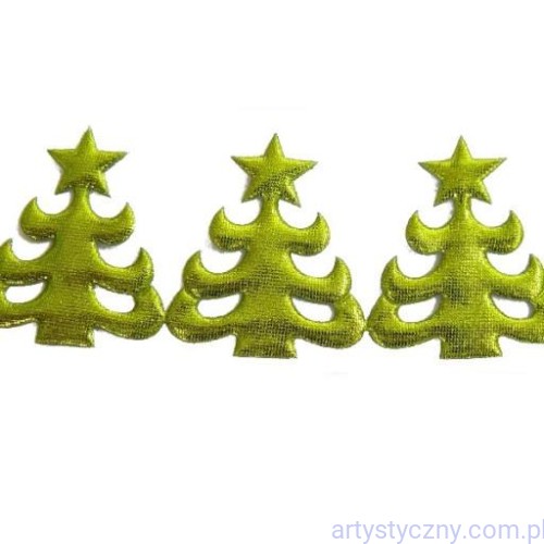 Aplikacje Choinki Zielone Błyszczące ~ 30 sztuk