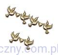 Ślubne Aplikacje Złote Gołąbki na taśmie 25 sztuk