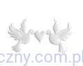 Ślubne Aplikacje Białe Gołąbki na taśmie 25 sztuk