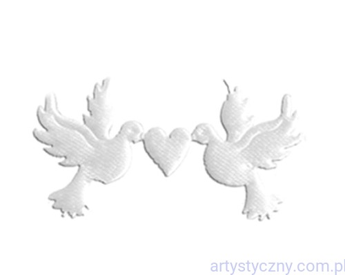 Ślubne Aplikacje Białe Gołąbki na taśmie 25 sztuk