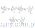 Ślubne Aplikacje Białe Gołąbki na taśmie 25 sztuk