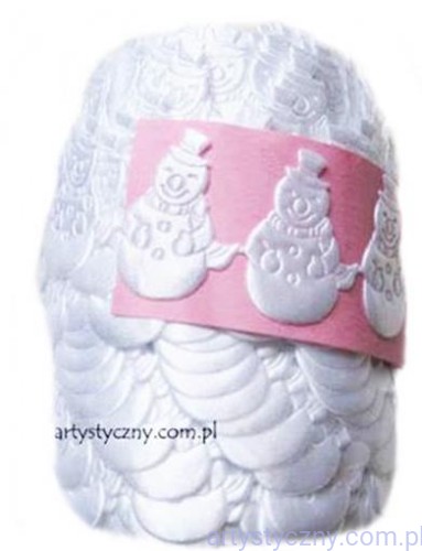 Aplikacje Białe Atłasowe Bałwanki  - 30 sztuk