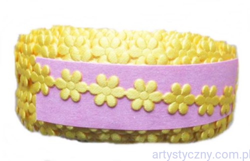 Aplikacje Żółte Kwiatki Stokrotki 8mm - 80 sztuk