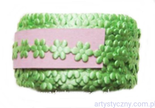 Aplikacje Młoda Zieleń Kwiatki Stokrotki 8mm - 80 sztuk