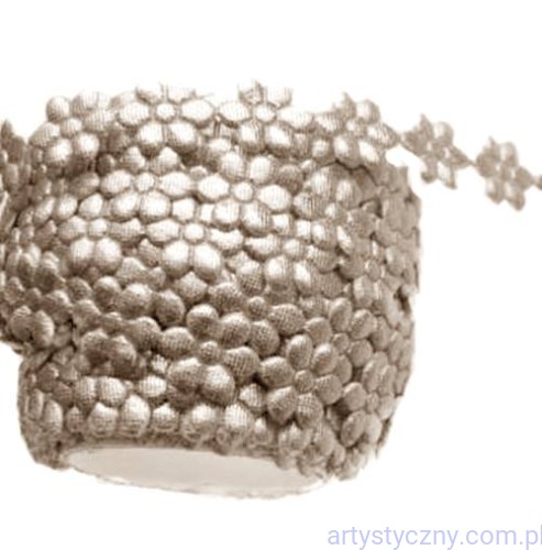 - Aplikacje Srebrne Lycra Kwiatki Stokrotki 8mm - 80 sztuk