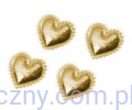Aplikacje Serca Serduszka z Falbanką MIDI - 20 szt - Złote