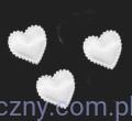 Aplikacje Serca Serduszka z Falbanką MIDI - 20 szt - Białe