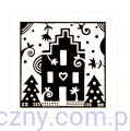 Stempel AKrylowy ~ Świąteczny Domek i Choinki