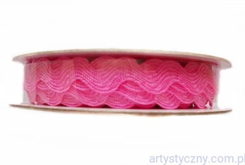 Tasiemka Ric Rac Zygzak Fala - Różowa - 3 metry