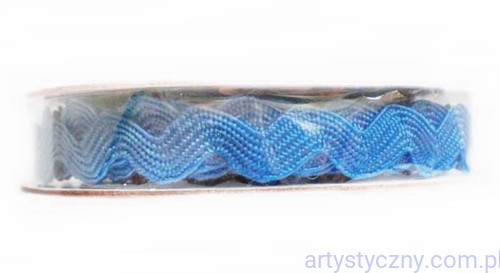 Tasiemka Ric Rac Zygzak Fala - Niebieska - 3 metry