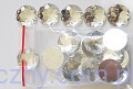 Bezbarwne Srebrne Cyrkonie Kryształki do przyszycia 15mm - 10 sztuk