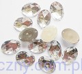 Bezbarwne Srebrne Cyrkonie do przyszycia Owale 18x25mm - 20 sztuk