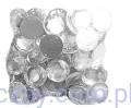 Bezbarwne Srebrne Cyrkonie Kamienie do przyszycia 25mm - 20 sztuk
