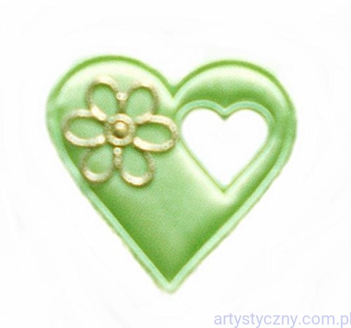 Miętowe Kotyliony Serca i Złote Kwiatki - 10 sztuk