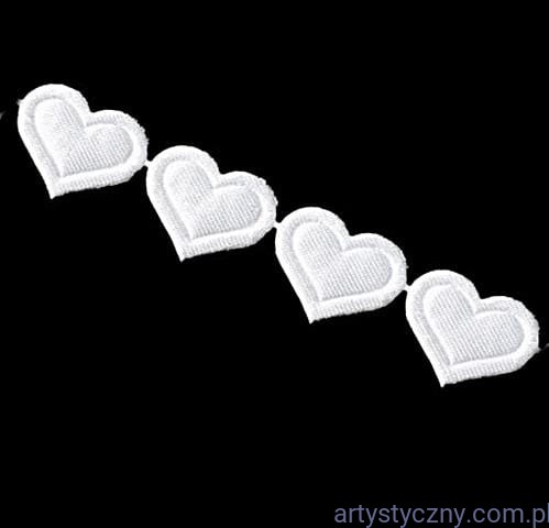 Aplikacje Białe Serca Serduszka 2cm ~ 50 szt