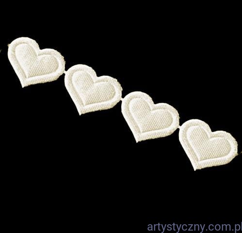 Aplikacje Kremowe Serca Serduszka 2cm ~ 50 szt