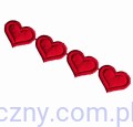 Aplikacje Czerwone Serca Serduszka 2cm ~ 50 szt