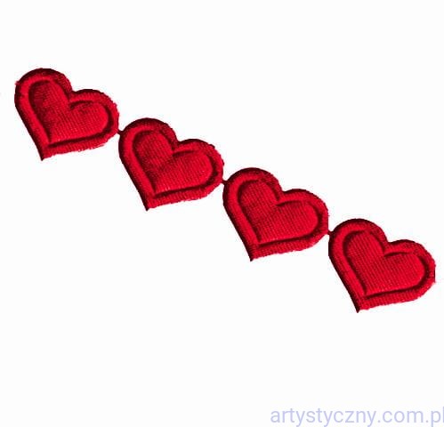 Aplikacje Czerwone Serca Serduszka 2cm ~ 50 szt