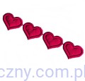 Aplikacje Bordowe Serca Serduszka 2cm ~ 50 szt