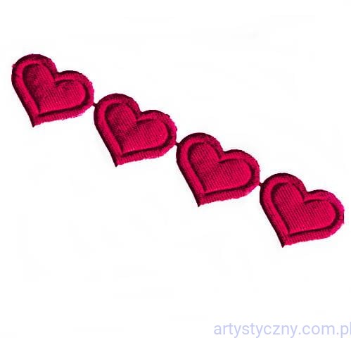 Aplikacje Bordowe Serca Serduszka 2cm ~ 50 szt