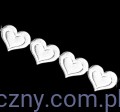 Aplikacje na taśmie  BIAŁE Serca Serduszka 1,8 cm ~ 50 sztuk