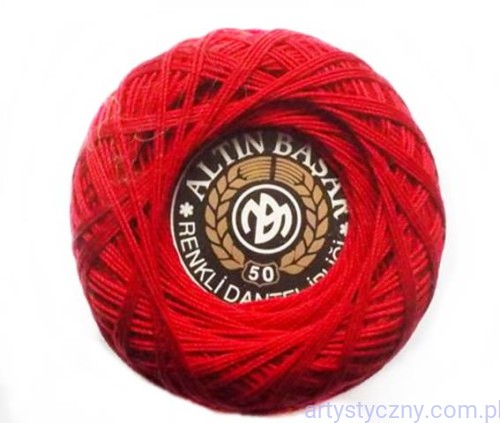 Kordonek - Altin Basak KLASIK 50 - Czerwony 357 - 20g