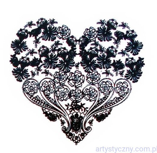 Stempel Akrylowy Papermania Confetti ~ Ornamentowe Serce