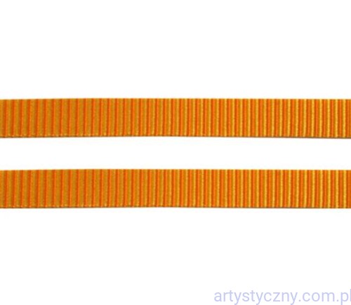 Tasiemka Rypsowa 9mm/3m Pomarańczowo-Żółta Streak