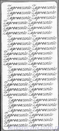Naklejki na ślub ZAPROSZENIE SREBRNE 48 szt - 7912
