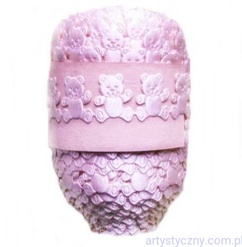 Aplikacje na taśmie Różowe Misie ~ 50 sztuk