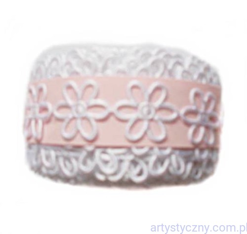 Aplikacje Ażurki 2cm Ażurowe kwiatki ~ 50 szt ~ BIAŁE