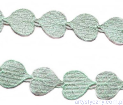86. Niebiesko-Zielona Koronka Listki - 152 i 44 cm