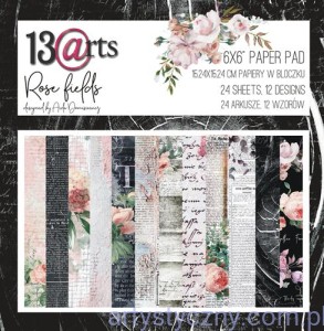 Zestaw papierów do scrapbookingu 13arts - Rose Fields - 15x15cm